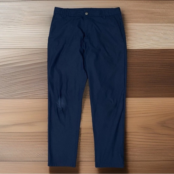 Lululemon Commission Pants Mens 32x30 Blue Classic Taper Fit Performance LM5AEXS - Picture 2 of 5